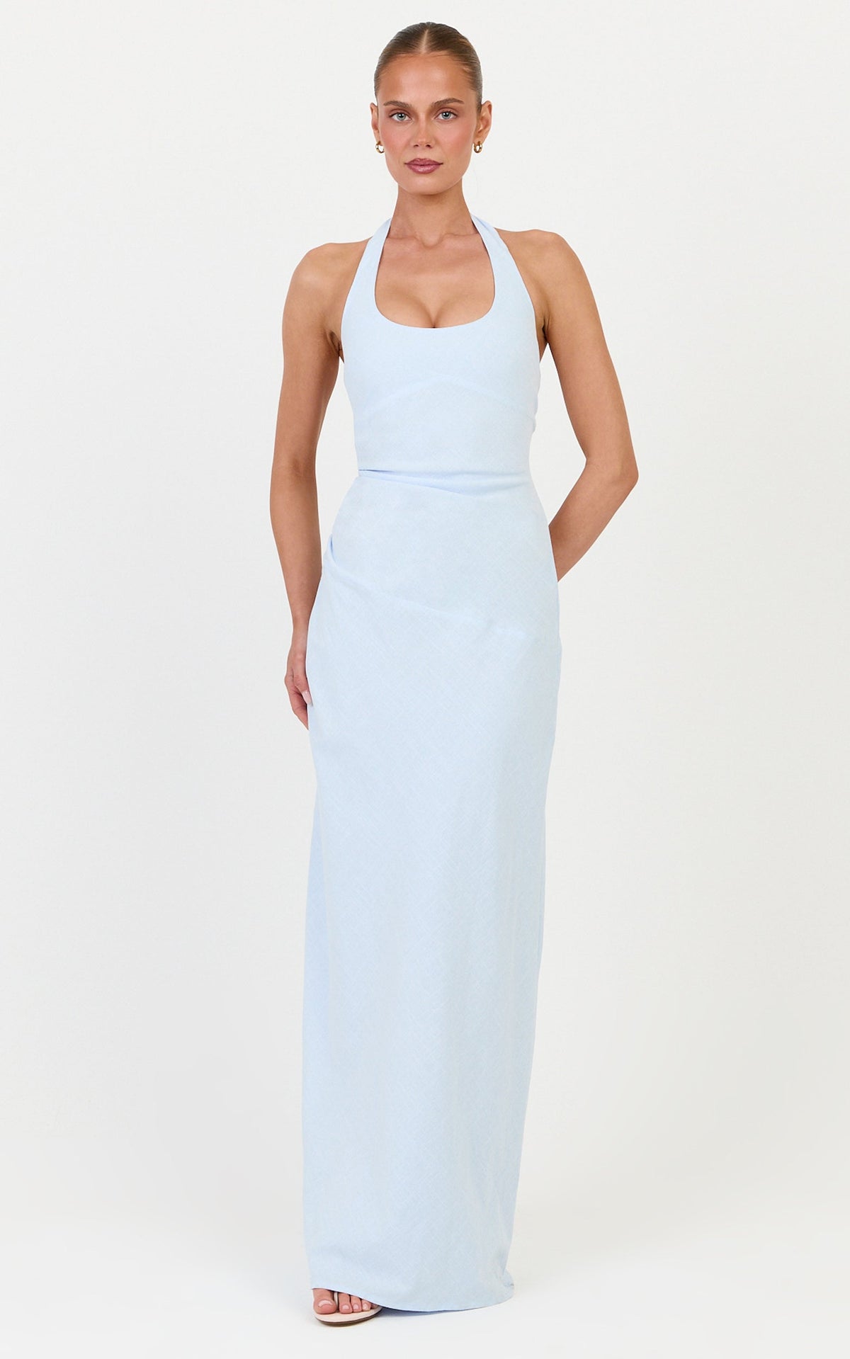 Breeze Maxi Dress - Halter Neck Maxi Dress in Pale Blue