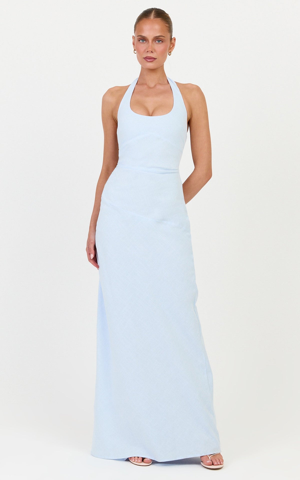 Breeze Maxi Dress - Halter Neck Maxi Dress in Pale Blue