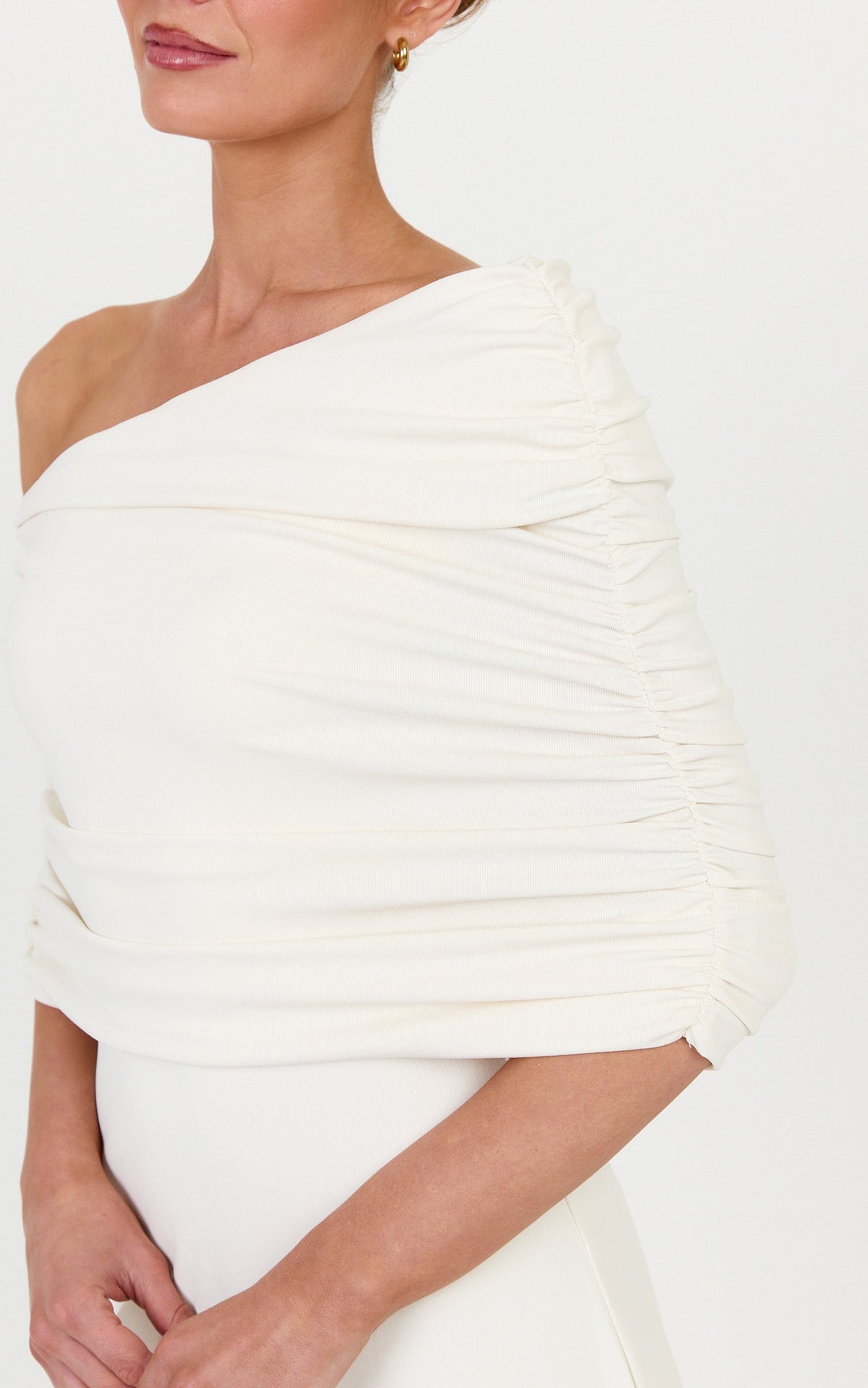 Capri Mini Dress - Cape Dress in Off White