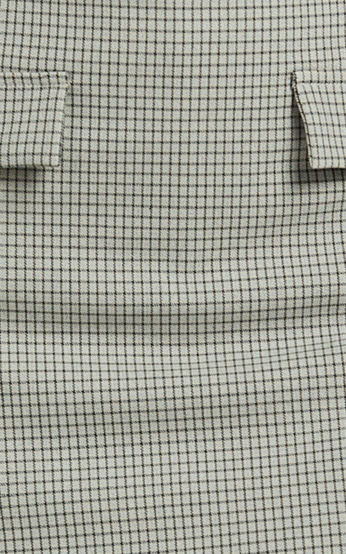 Angela Mini Skort - Mid Waist Faux Pocket Check Skort in Beige Check
