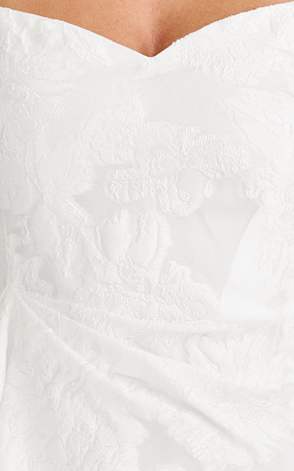 Brailey Mini Dress - Puff Sleeve Fit and Flare Dress in White