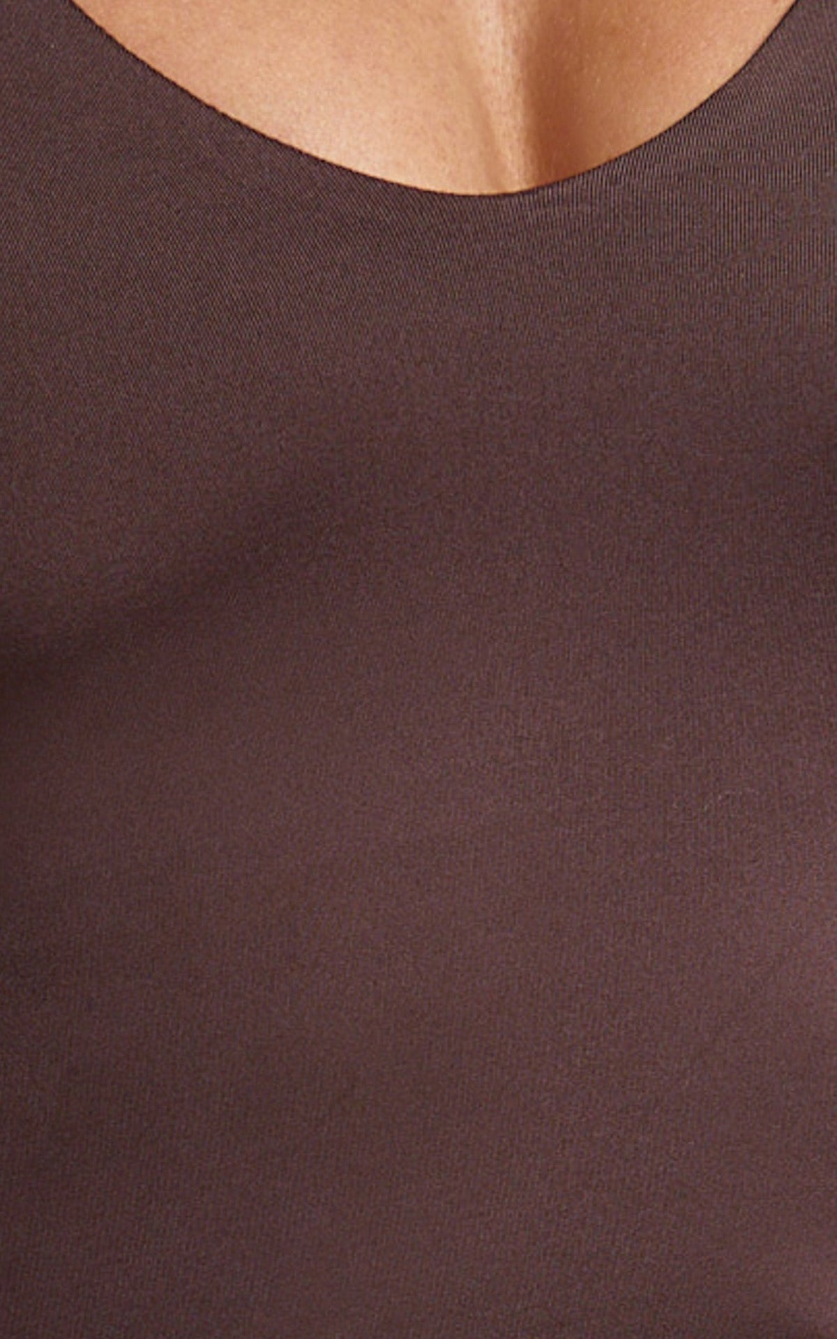 Cady Top - Scoop Neck Top in Chocolate