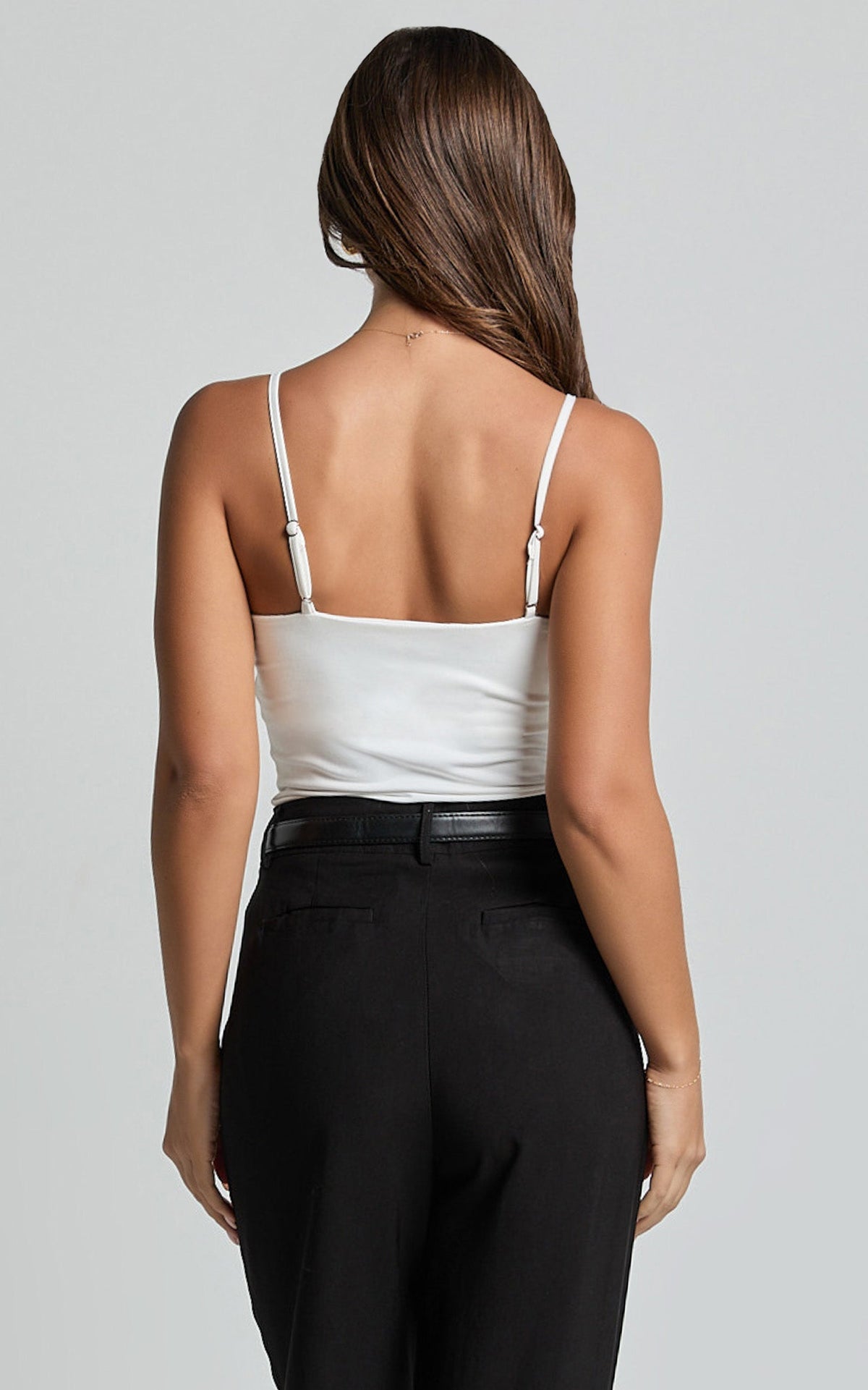 Cady Top - Scoop Neck Top in White