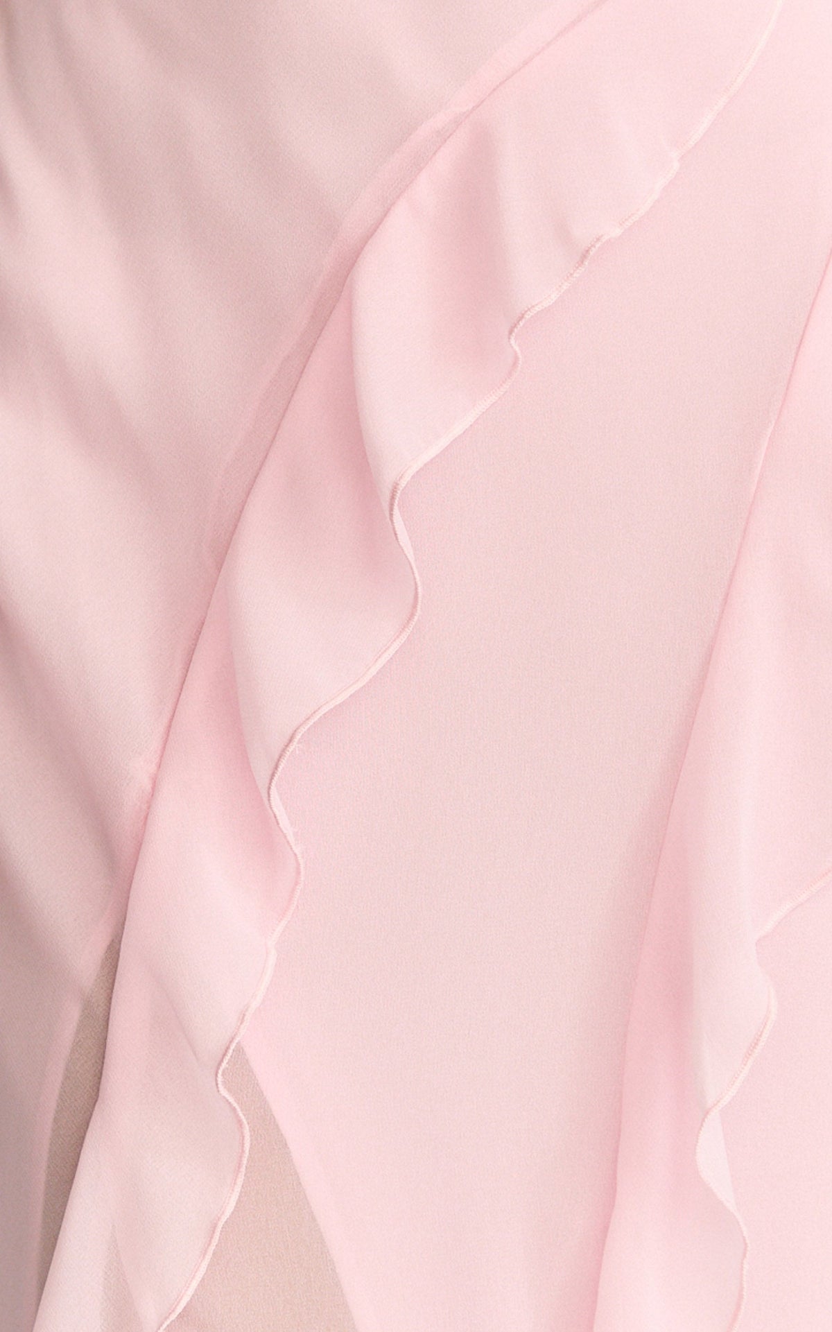 Connie Midi Dress - Ruffle Detail Dress in Pink