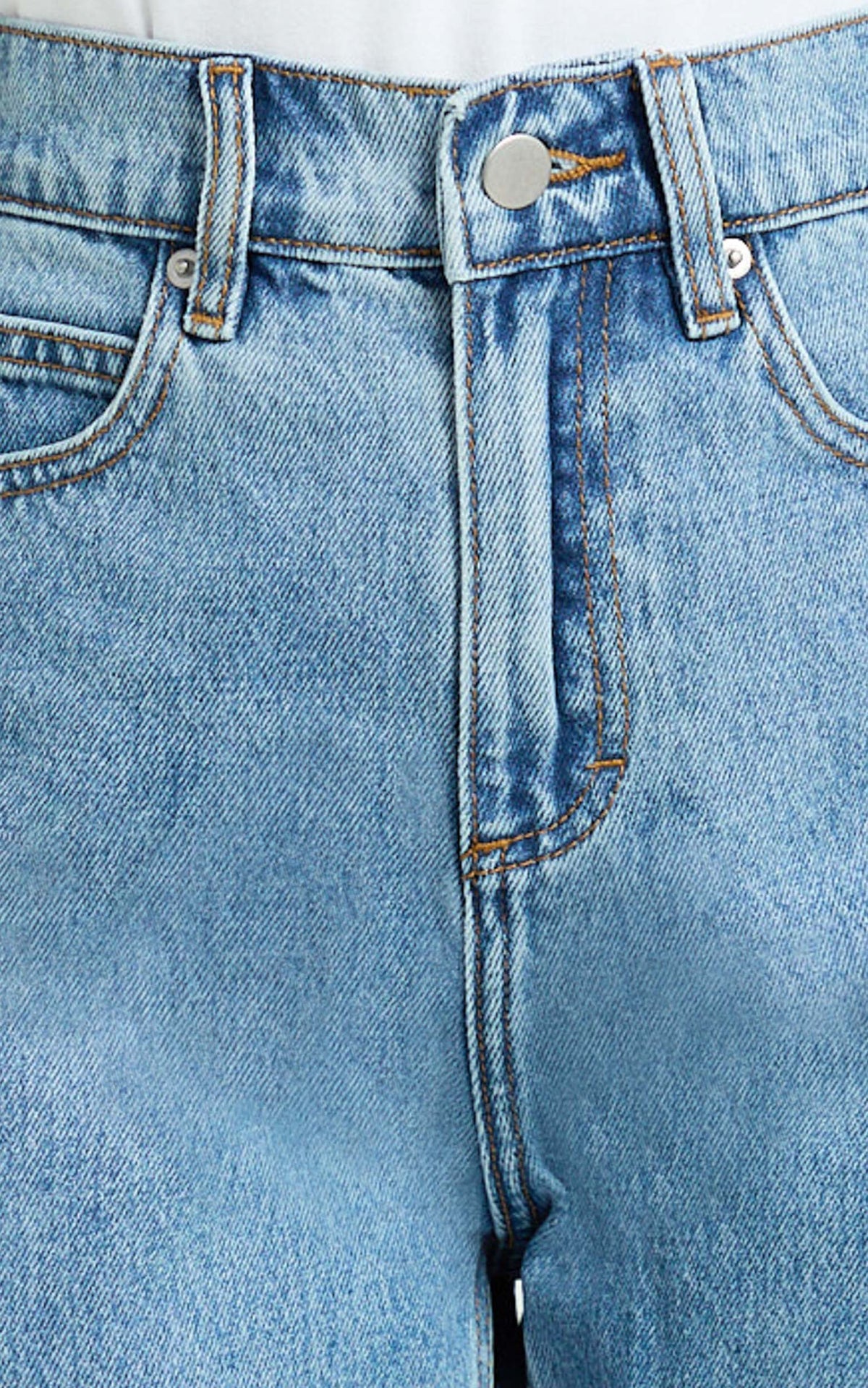 Cristiana Shorts - High Waisted Cuffed Denim in Blue