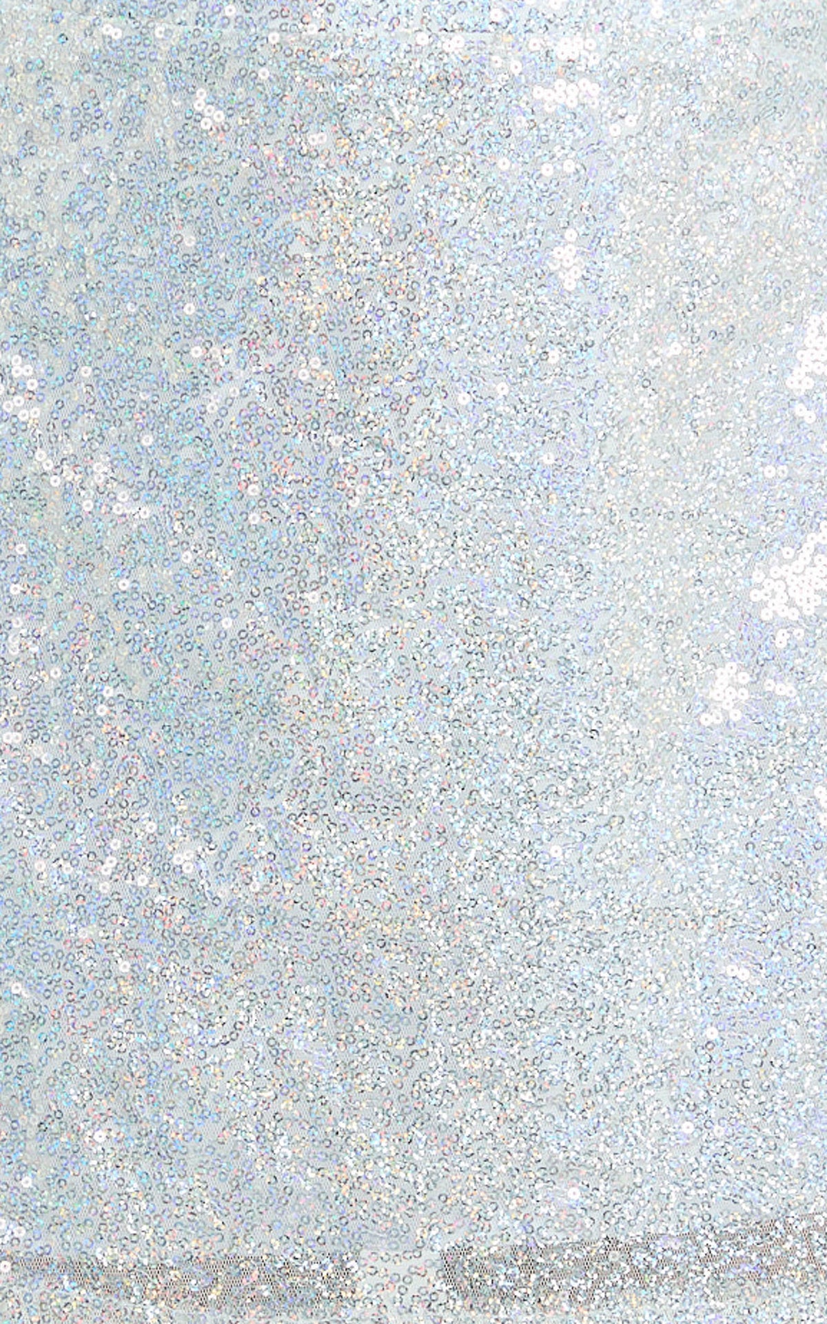Elswyth Mini Skirt - Side Split Sequin Skirt in Silver
