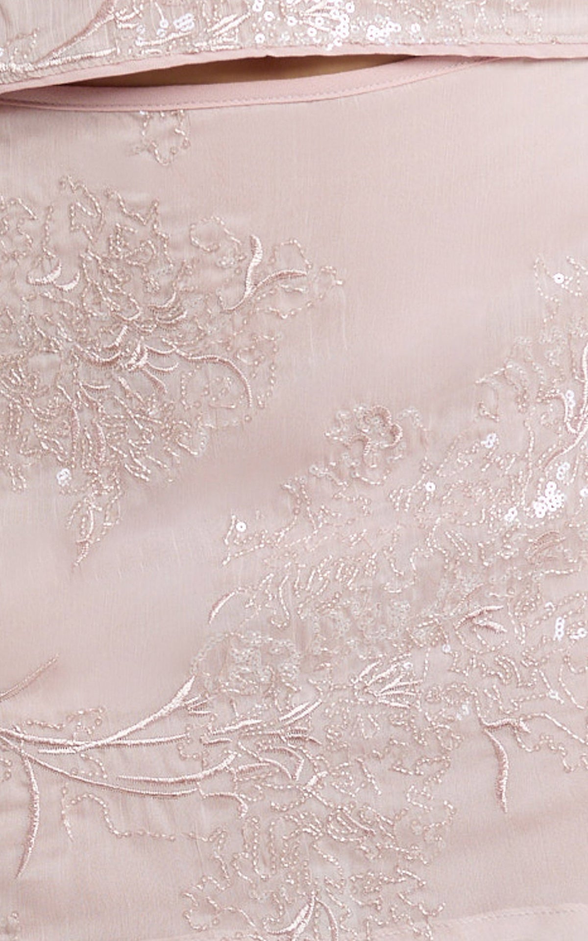 Elysia Mini Skirt - Sequin Low Waist Skirt in Pale Pink