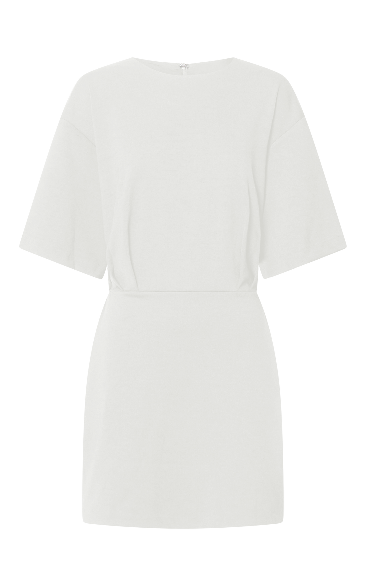 Karyna Mini Dress - Short Sleeve Boxy T-shirt Dress in White