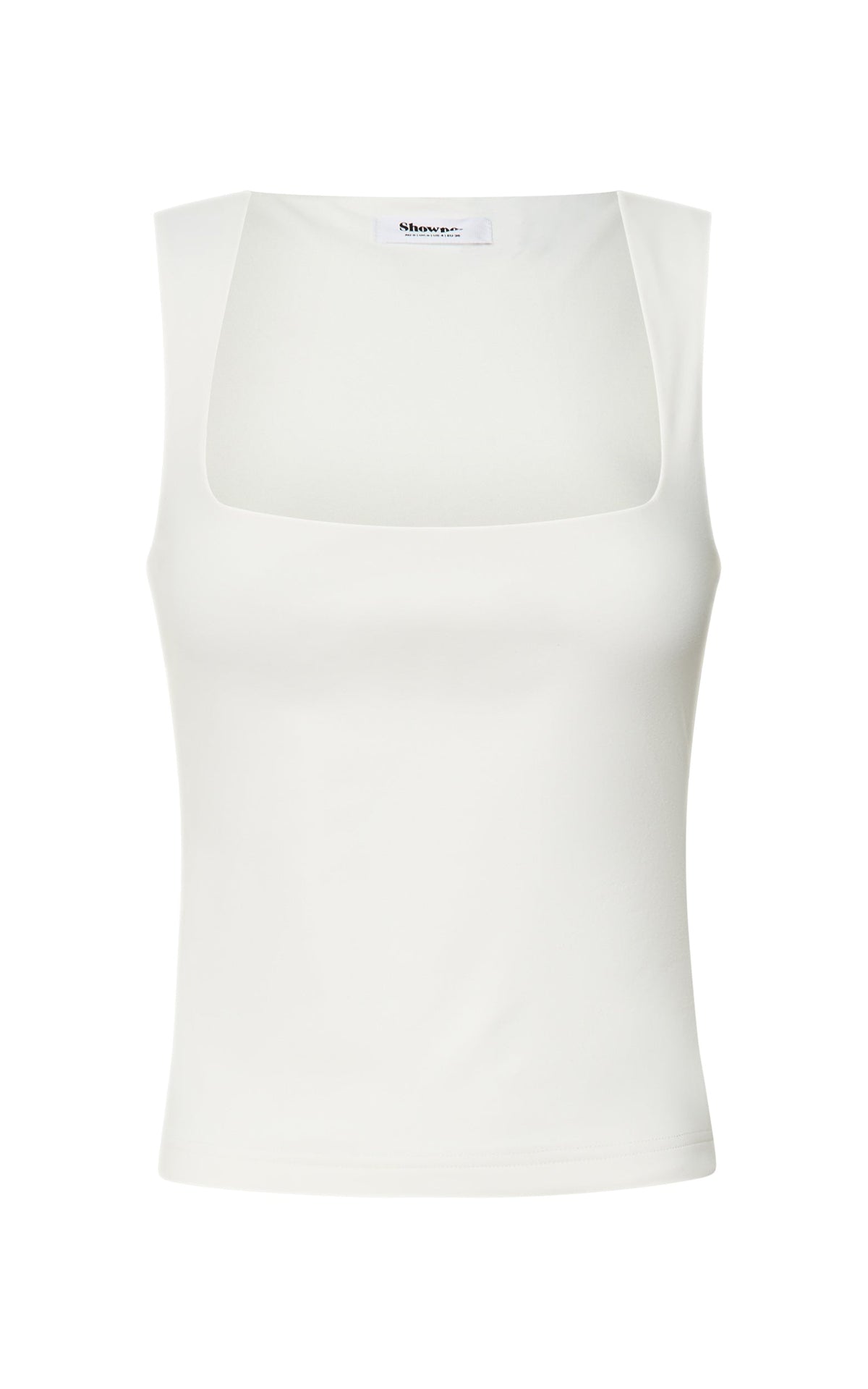 Ophelia Top - Square Neck Jersey Top in Off White