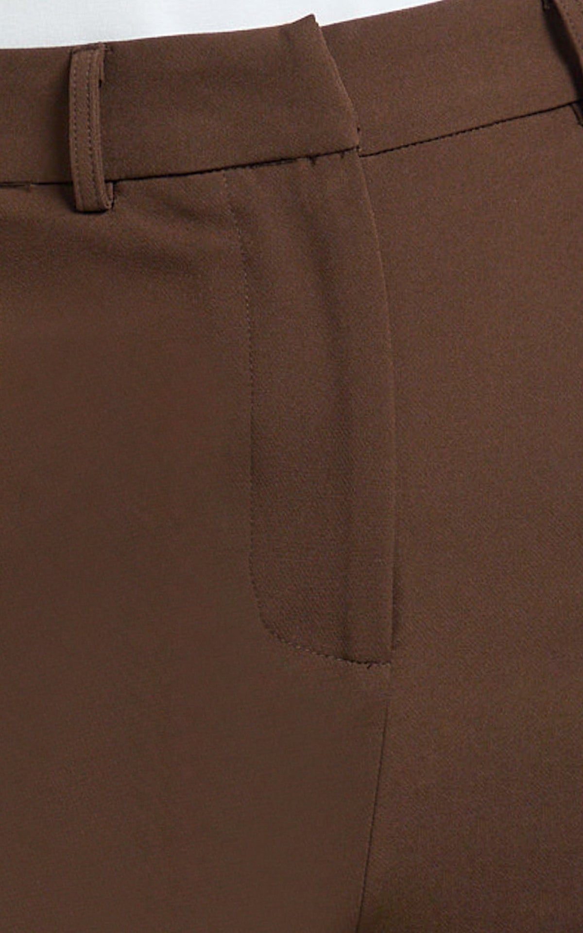 Hermie Pants - High Waisted Cropped Tailored Pants in Chocolate