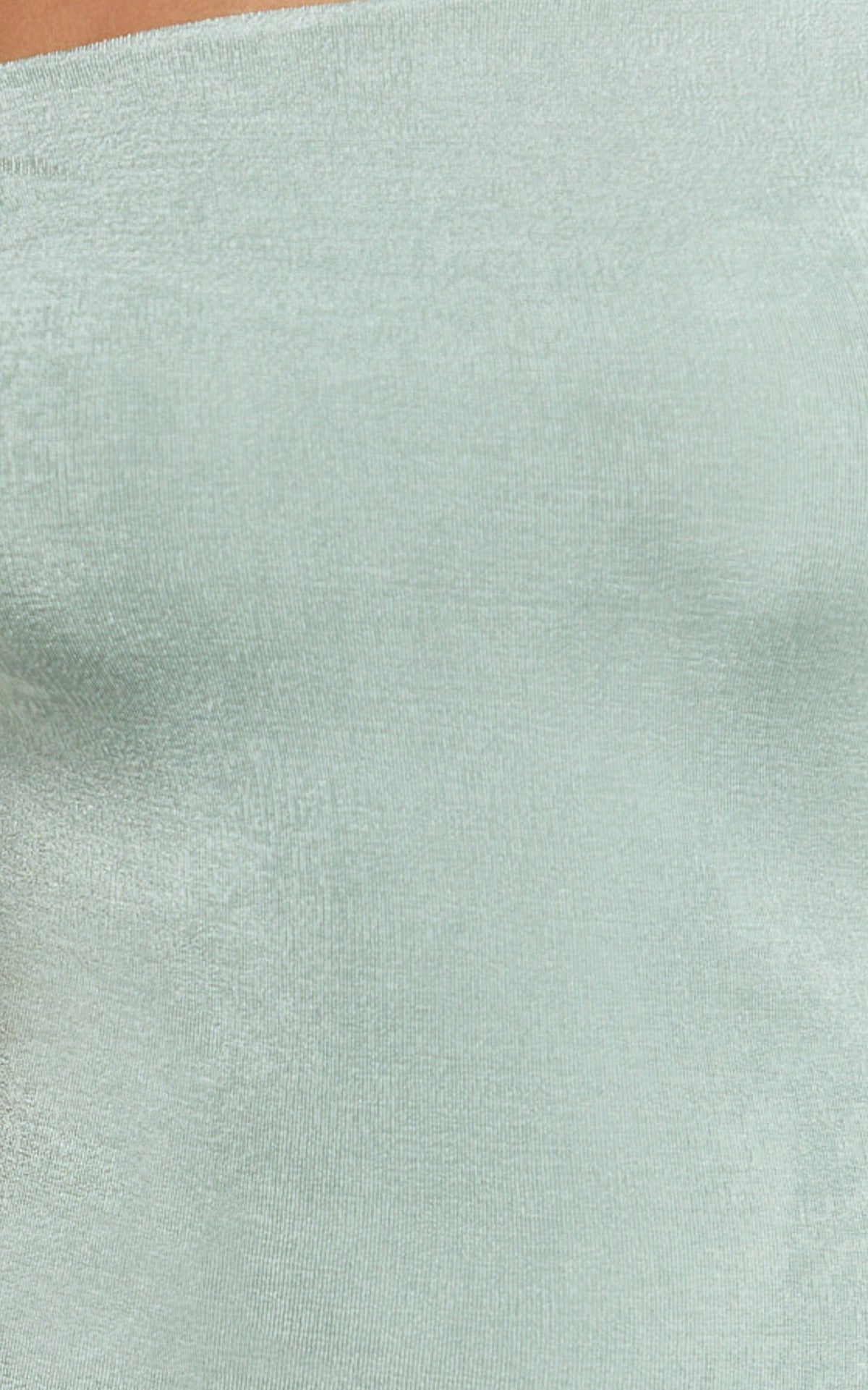 Isabel Midi Dress - Twist Off Shoulder Bodycon Dress in Sage