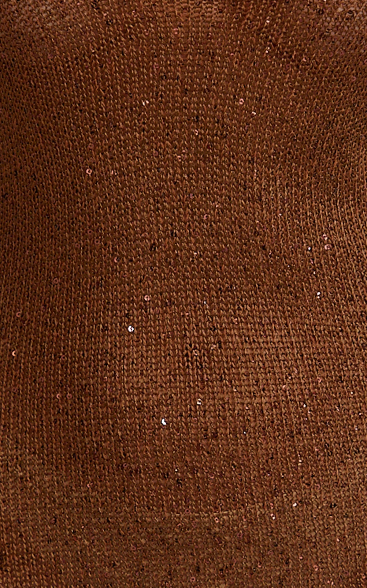 Jenna Maxi Dress - Scoop Neck Sleeveless Sequin Knit Dress in Chocolate