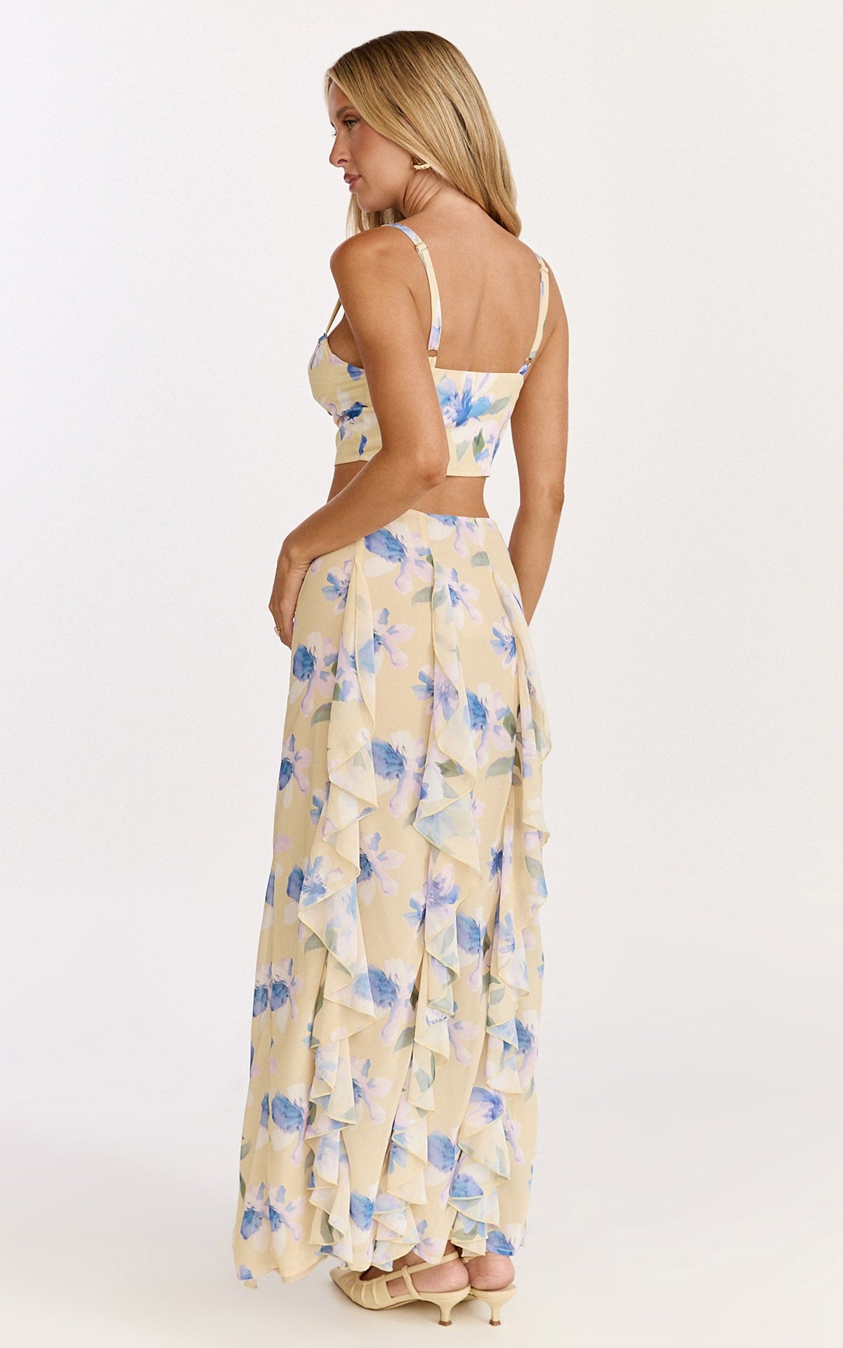 Juliette Maxi Skirt - Ruffle Skirt in Femme Floral Print