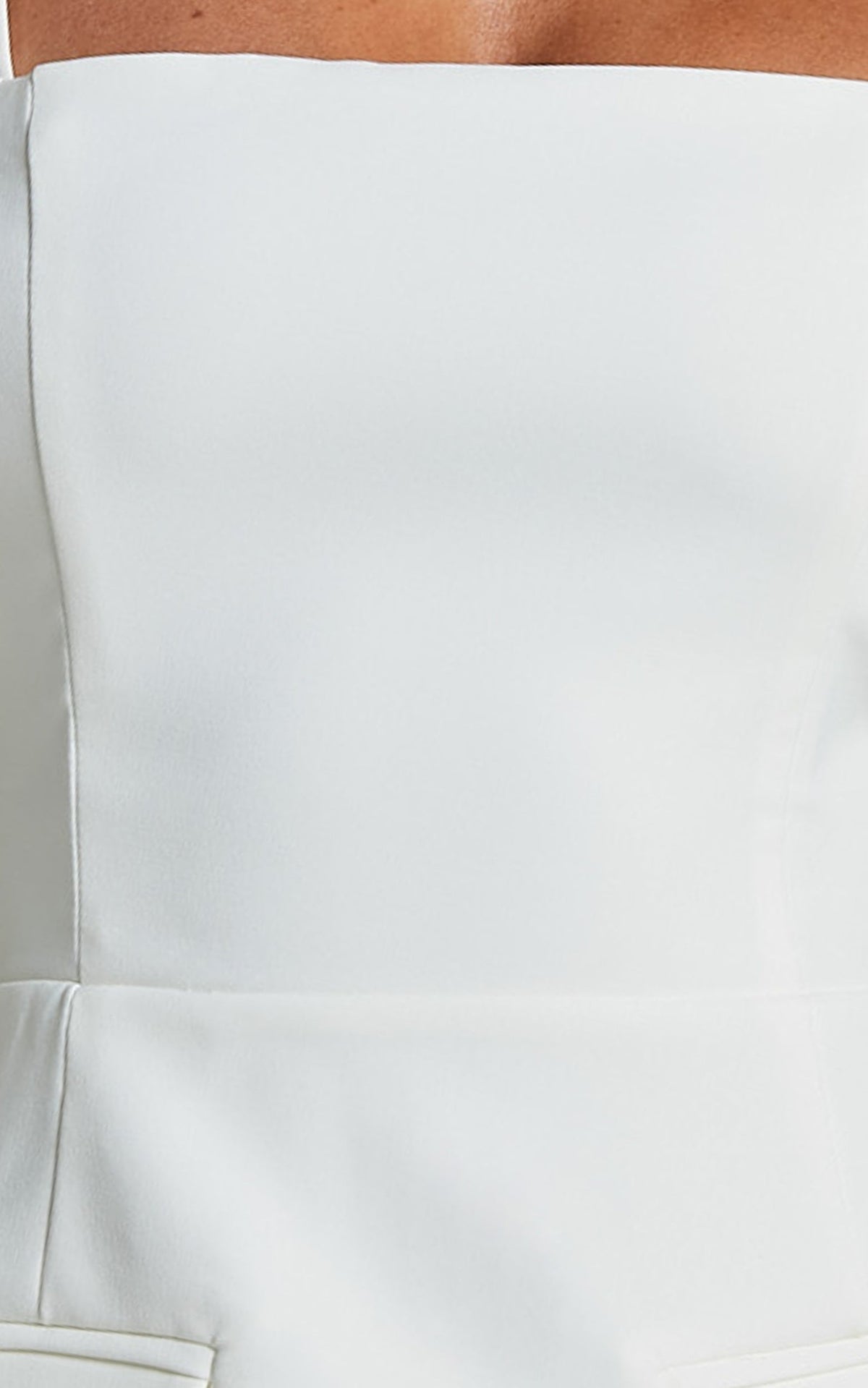 Katia Mini Dress - Strappy Corset A Line Dress in White