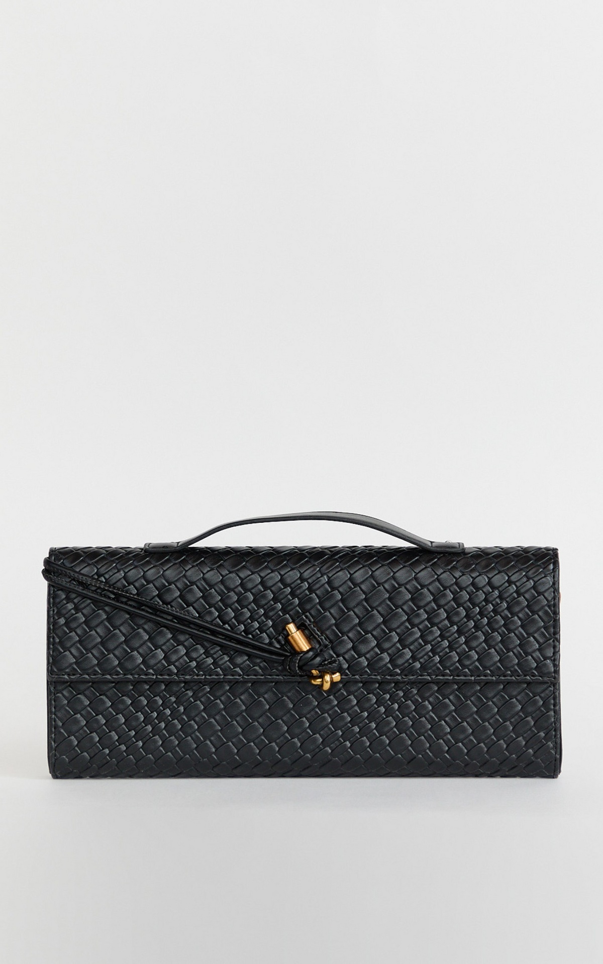 Krizza Bag - Woven Clutch Bag in Black