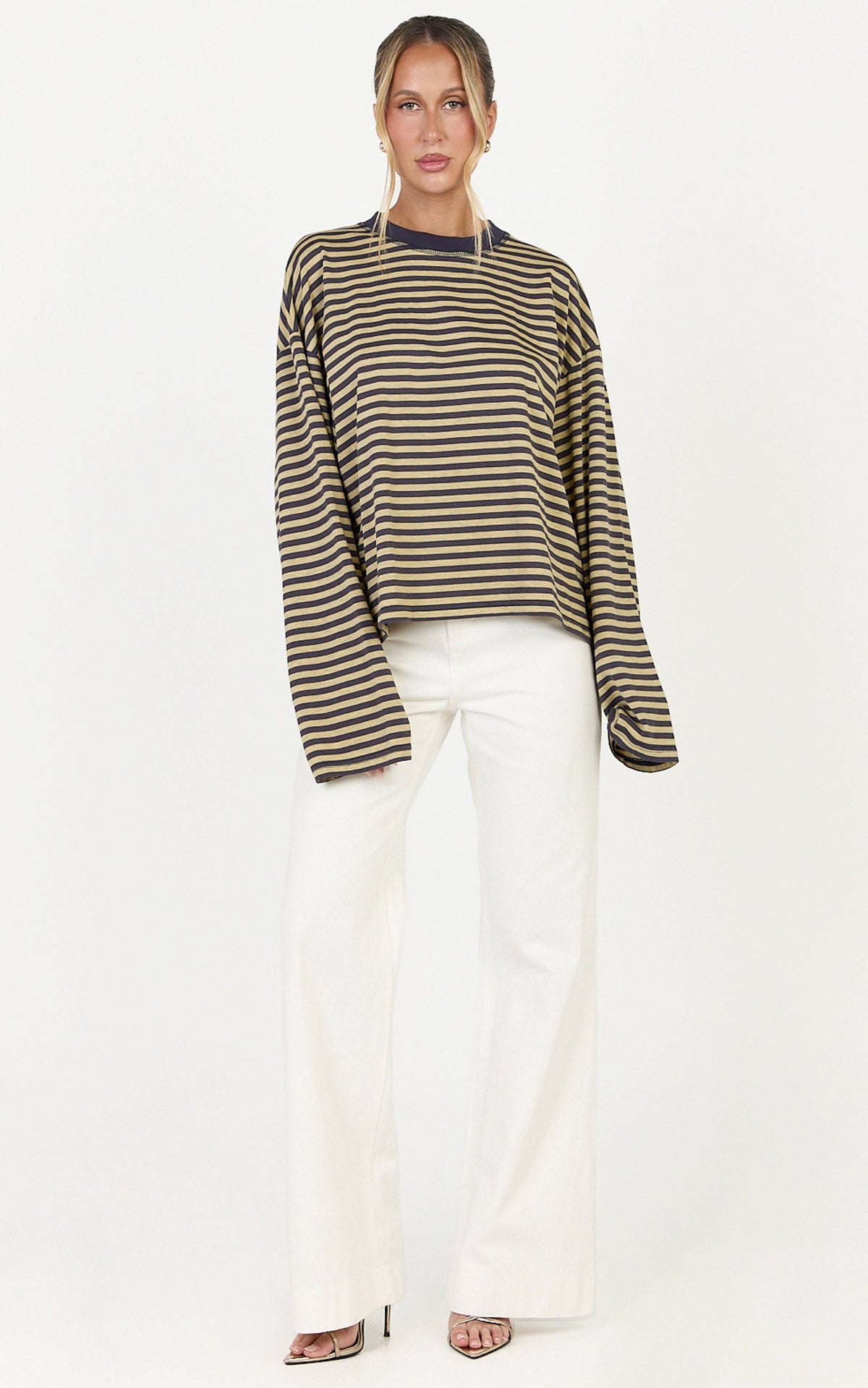 Lioness - Bloom Long Sleeve in Beige Stripe
