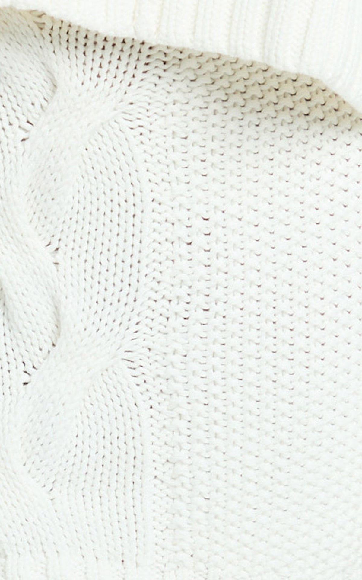 Marge Mini Skirt - High Waisted Cable Knit Mini Skirt in White