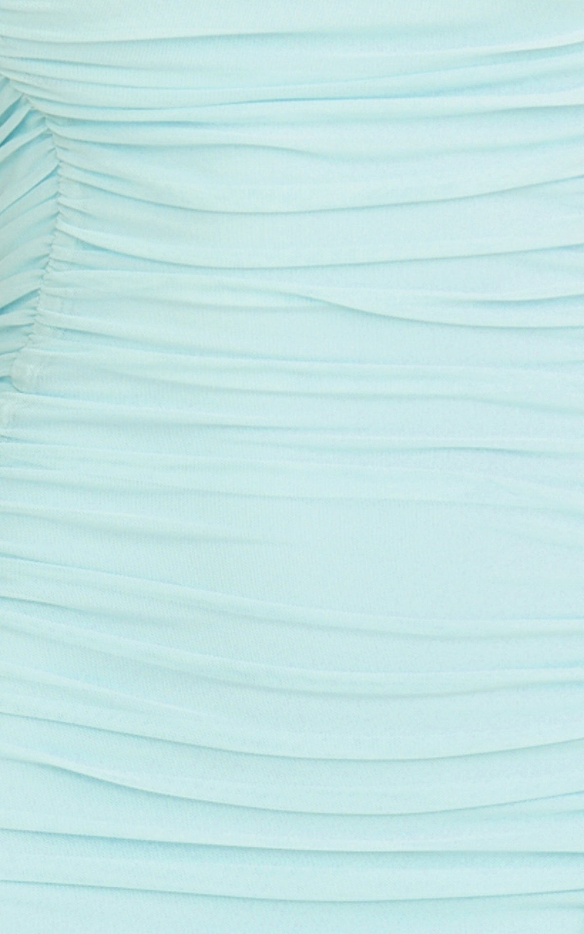 Marguerite Maxi Dress - Strapless Ruched Mesh High Leg Split Dress in Mint