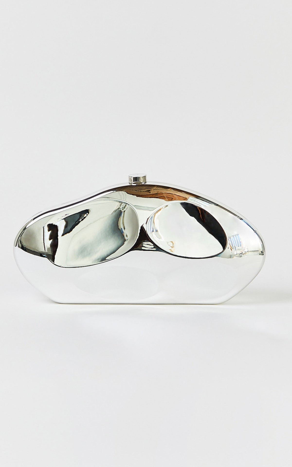 Mia Bag - Hammered Clutch Bag in Silver