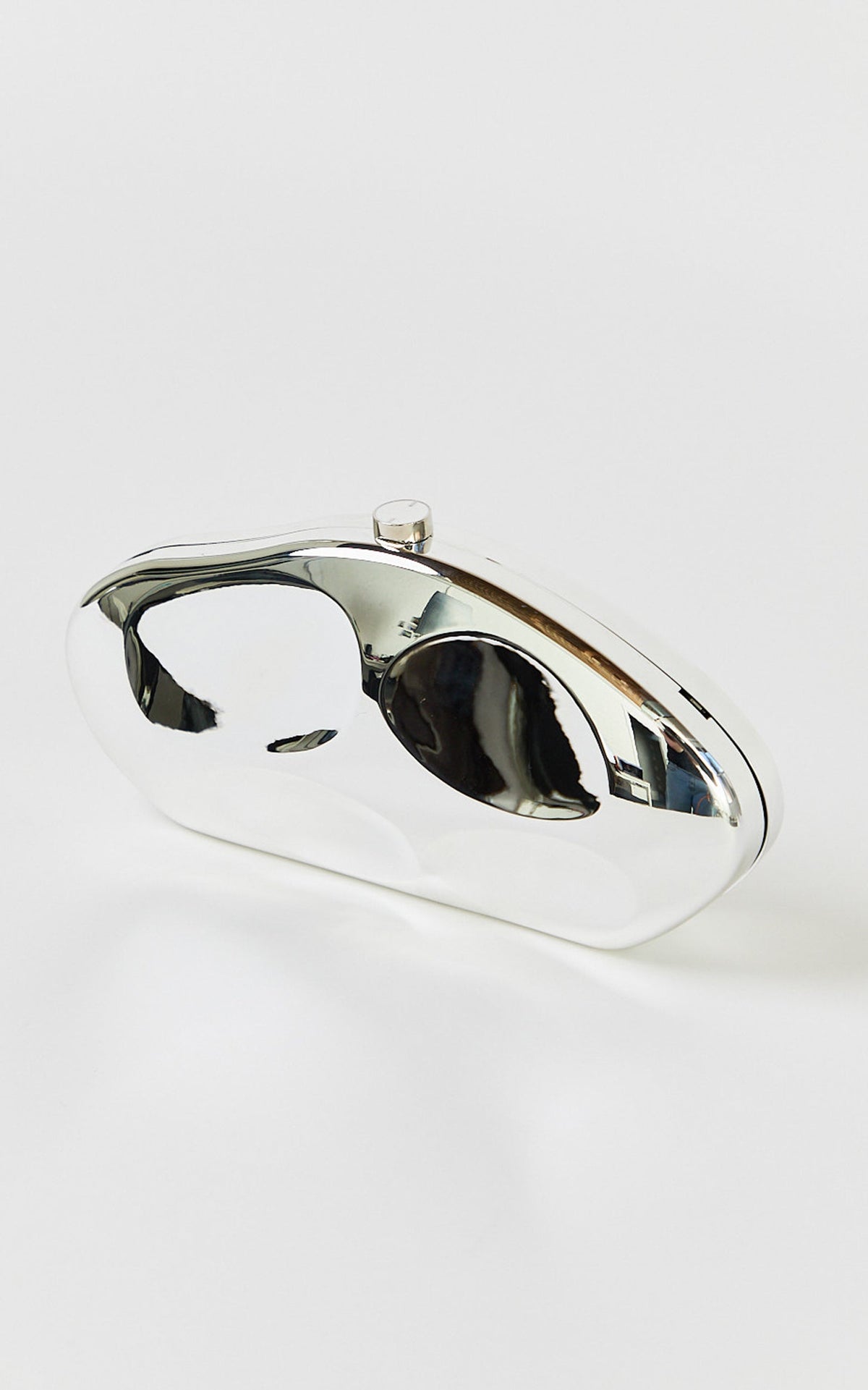 Mia Bag - Hammered Clutch Bag in Silver