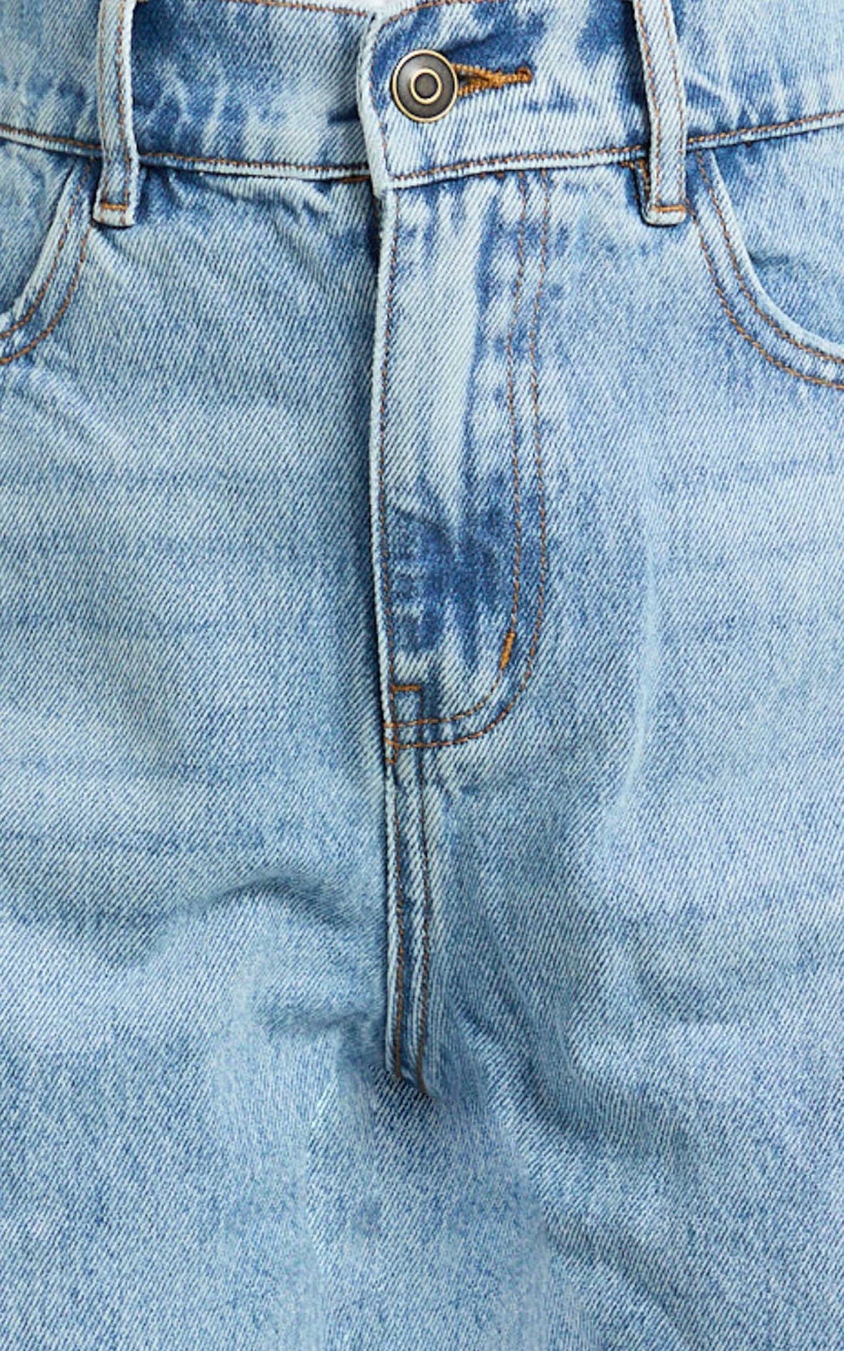 Renee Shorts - High Waisted Frayed Hem Denim Shorts in Light Blue Wash