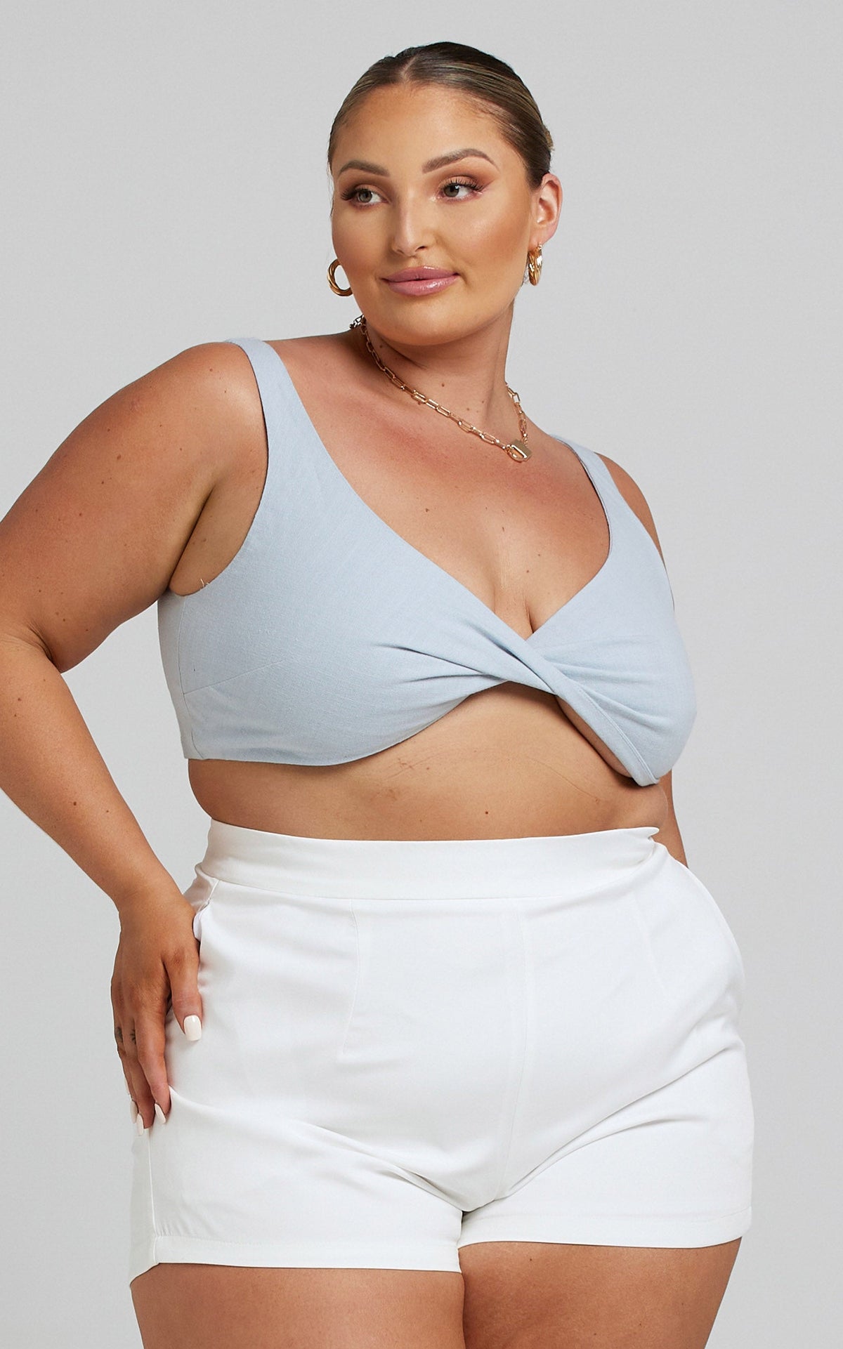 Along The Ride Mini Shorts - Tailored Shorts in White