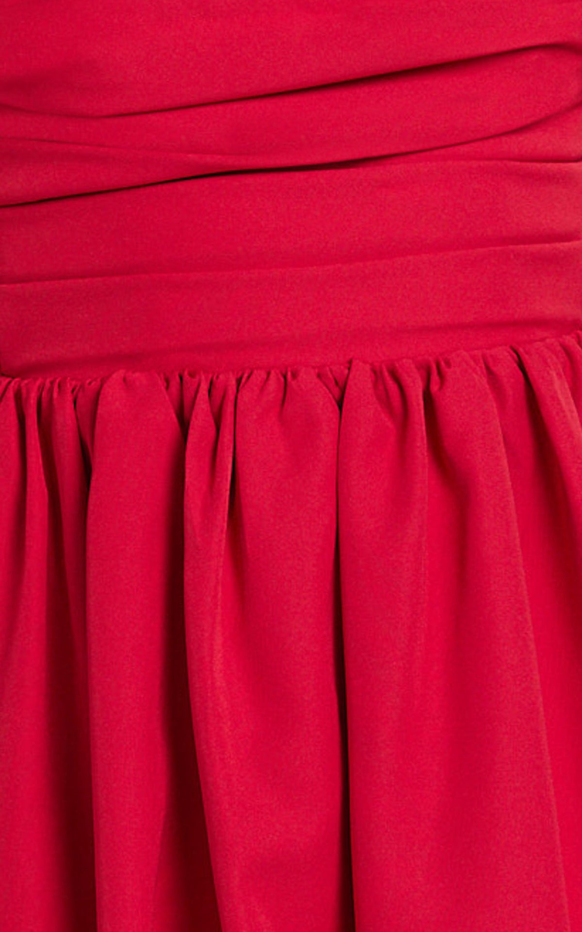 Shaima Mini Dress - Strapless Bubble Hem Dress in Red